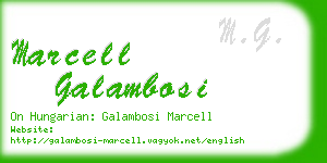 marcell galambosi business card